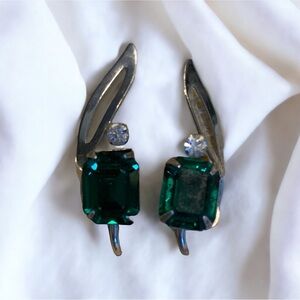 Stamped sterling Van Dell 1950’s earrings